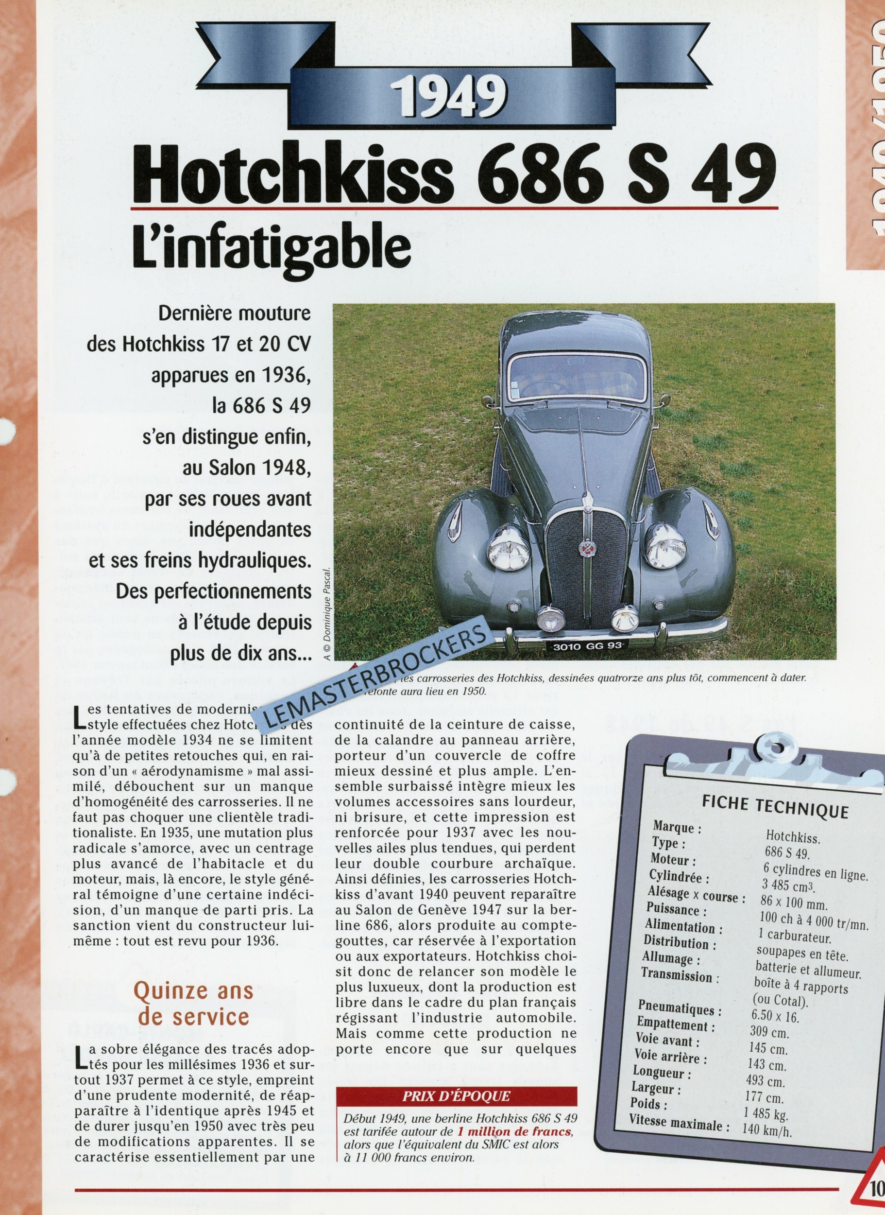 HOTCHKISS-686-S49-FICHE-TECHNIQUE-FICHE-VOITURE-ANCIENNE-HACHETTE-LEMASTERBROCKERS