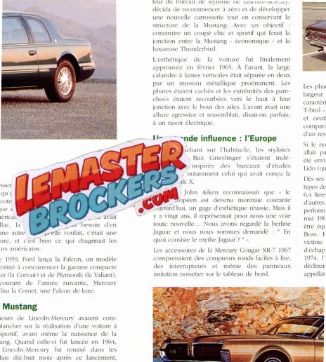 FICHE MERCURY COUGAR XR-7 1967