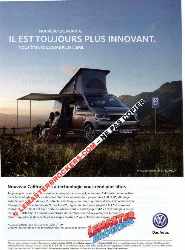 PUB VW T6 CALIFORNIA COAST TDI