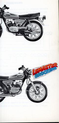 MANUAL PARTS LIST YAMAHA RS 125 DX 1976