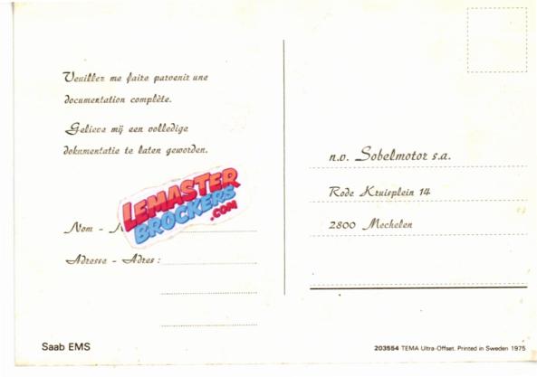 carte-postale-saab-99-1975-collection-cpa