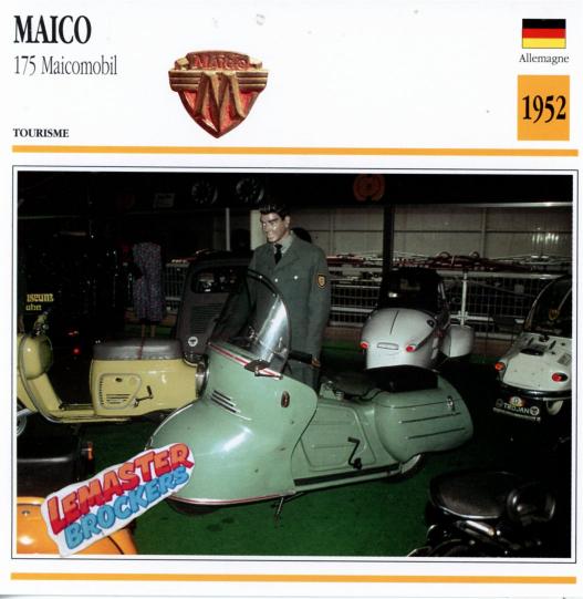FICHE SCOOTER MAICO 175 MAICOMOBIL 1952
