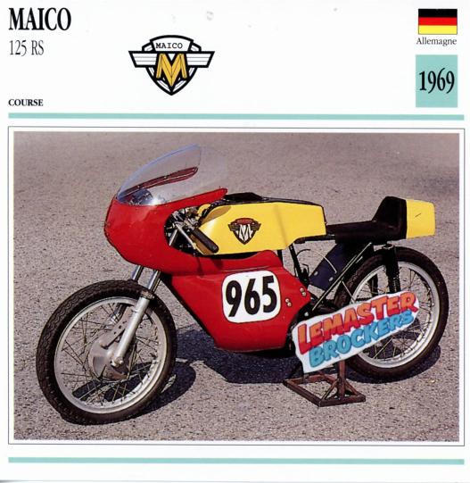 FICHE MOTO MAICO 125 RS 1969
