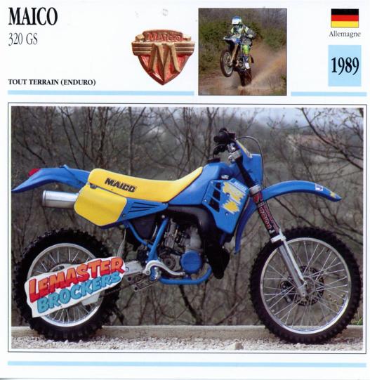 FICHE MOTO MAICO GS 320 1989