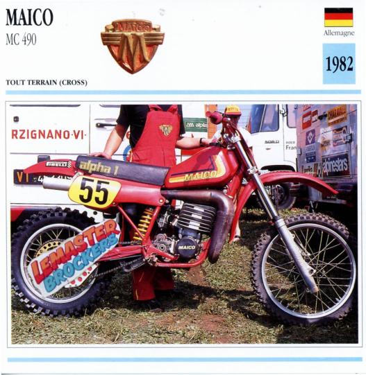 FICHE MOTO-CROSS MAICO MC490 1982
