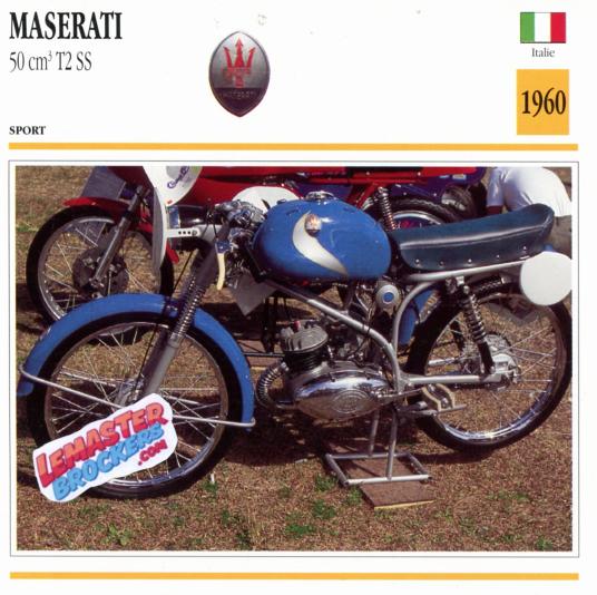 FICHE MOTO MASERATI 50 T2 SS 1960