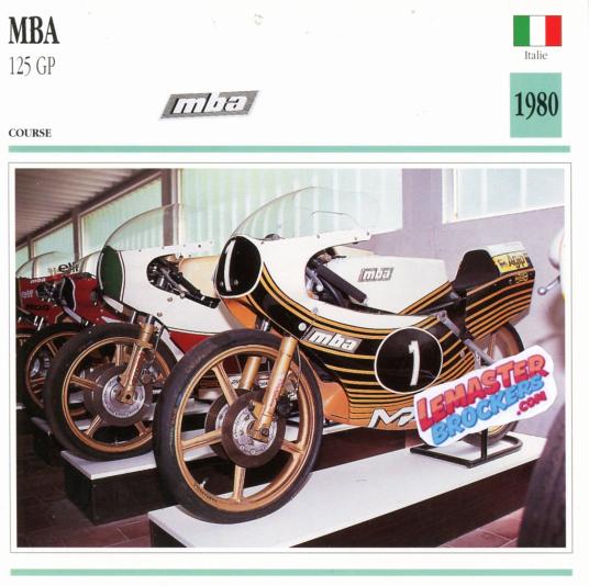 FICHE MOTO MBA 125 GP 1980