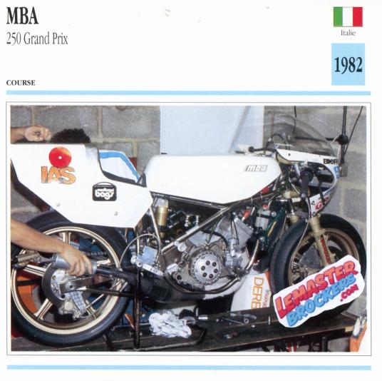 FICHE MOTO MBA 250 GRAND PRIX 1982