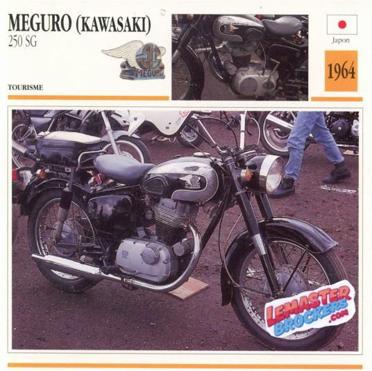 FICHE MOTO MEGURO 250 SG 1964 KAWASAKI