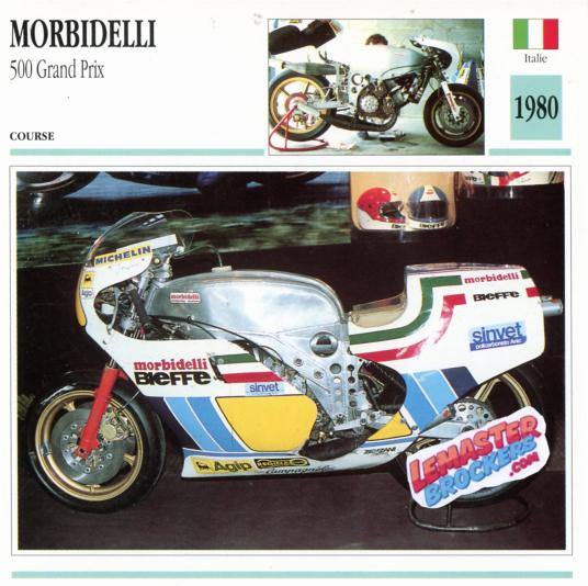FICHE MOTO MORBIDELLI 500 GP GRAND PRIX 1980