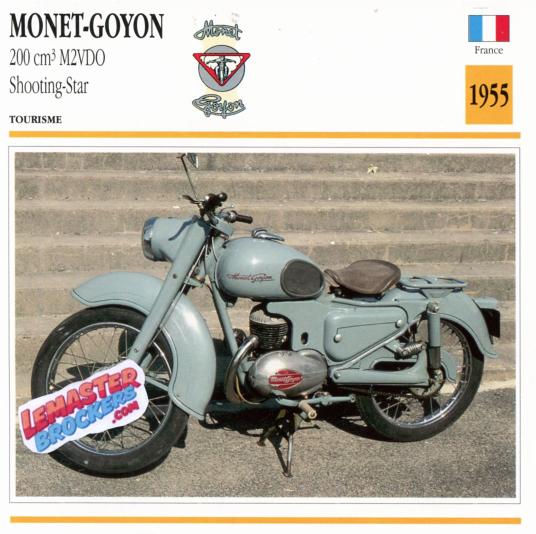 FICHE MOTO MONET GAYON 200 M2VDO SHOOTING-STAR 1955