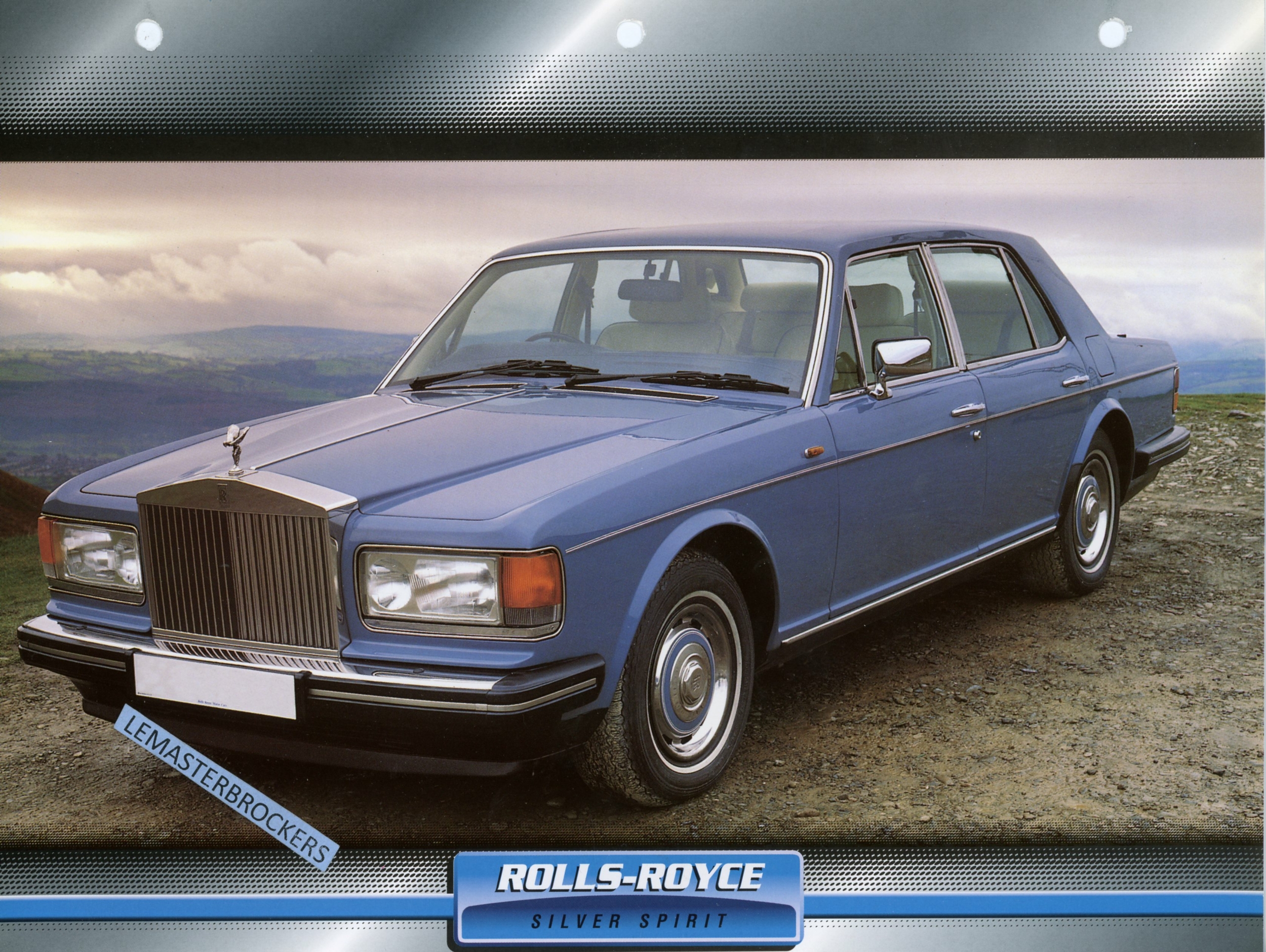 ROLLS-ROYCE-SIVER-SPIRIT-1988-FICHE-VOITURE-ANCIENNE-ATLAS-LITTÉRATURE AUTOMOBILE-LEMASTERBROCKERS