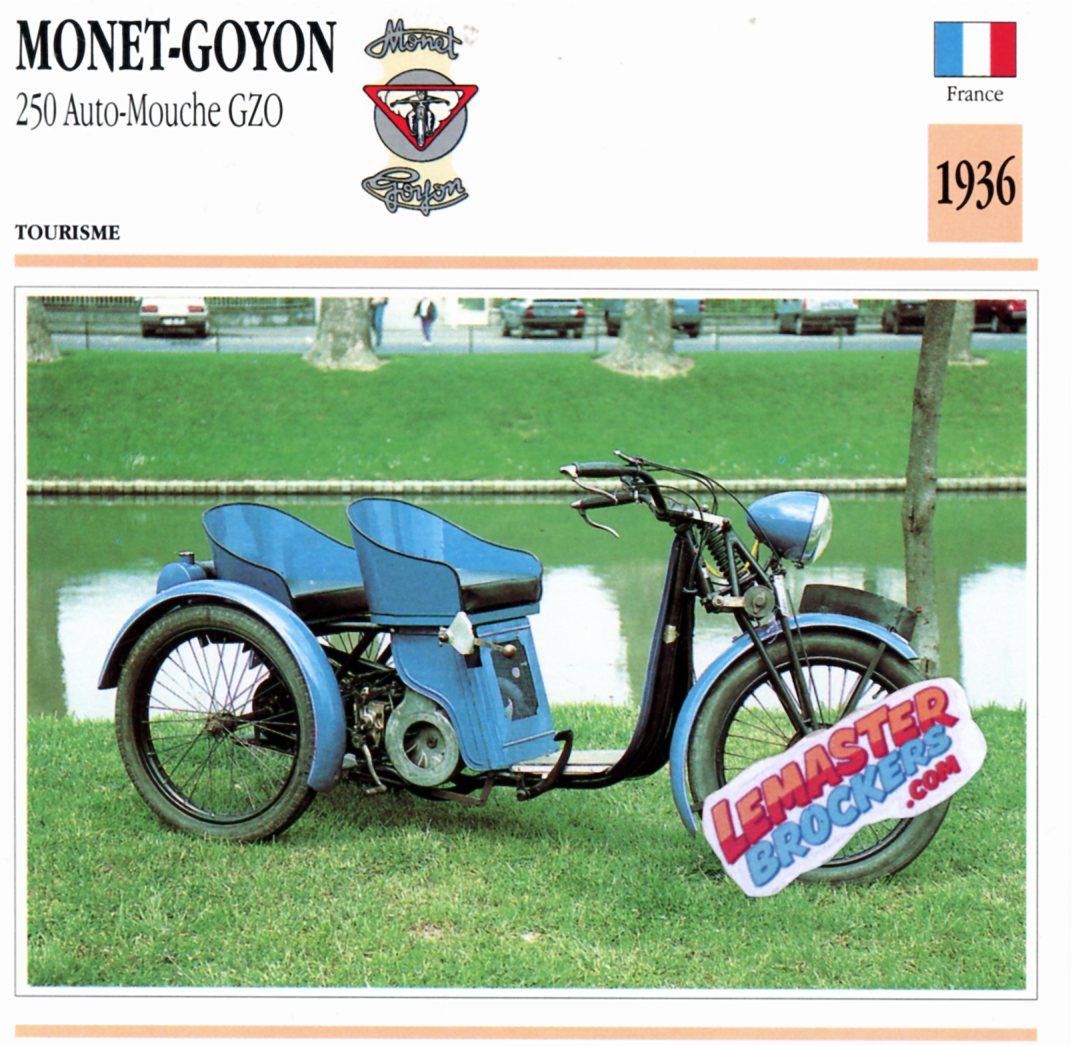 FICHE MONET-GOYON 250 AUTO-MOUCHE GZO 1936