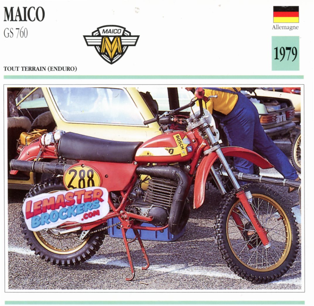 FICHE MOTO CROSS MAICO GS 760 1979