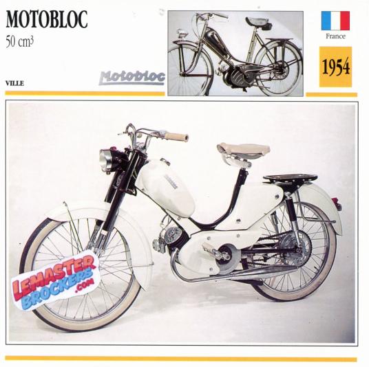 FICHE MOTOBLOC 50 1954