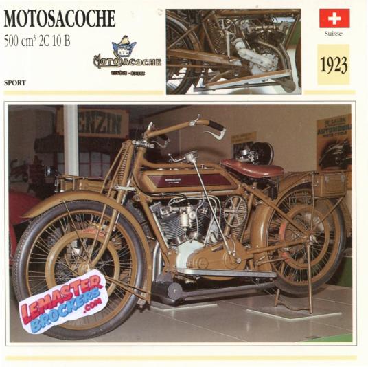 FICHE MOTOSACOCHE 500 2C 10 B 1923