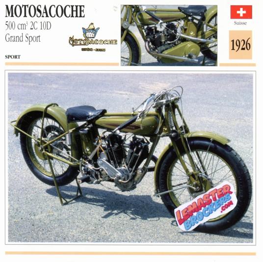 FICHE MOTOSACOCHE 500 2C 10D GRAND SPORT 1926