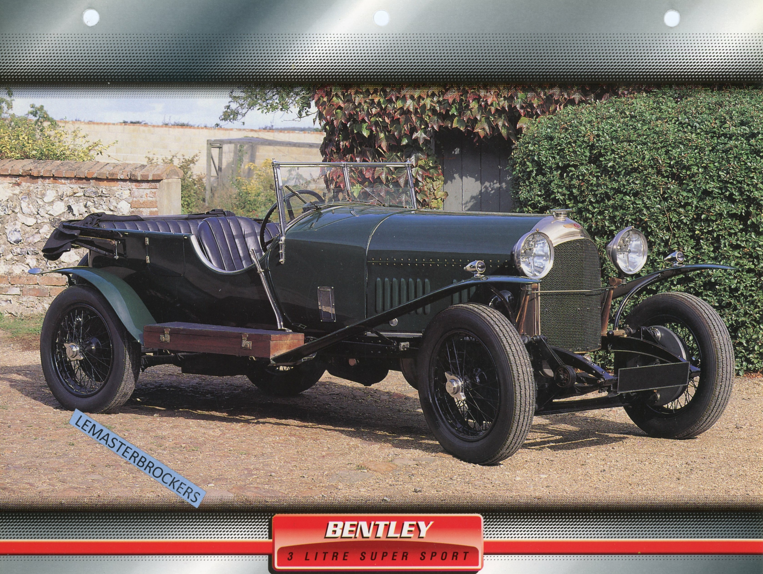 BENTLEY 3 LITRE SUPER SPORT 1923 - FICHE TECHNIQUE - FICHE AUTO - ATLAS LITTÉRATURE AUTOMOBILE
