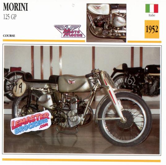 FICHE MOTO MORINI 125 GP 1952