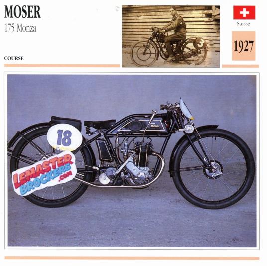 FICHE MOSER 175 MONZA 1927