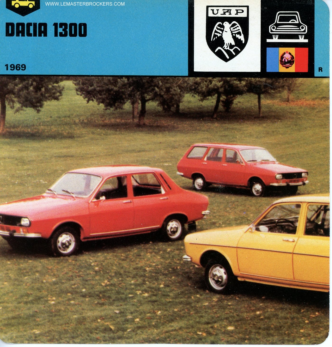 FICHE DACIA 1300 R12 CARS CARD