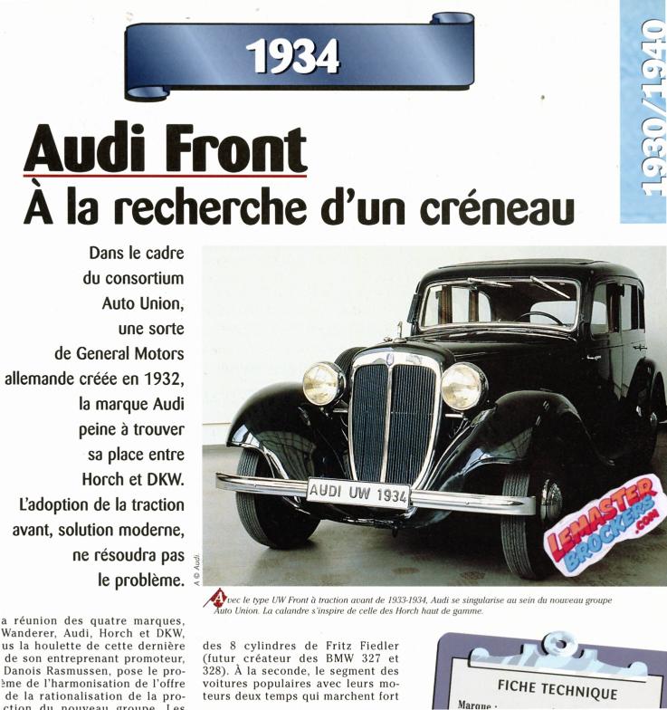 Fiche automobile Audi UW Front 1934
