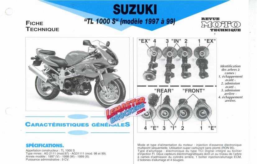 FICHE TECHNIQUE MOTO SUZUKI TL1000