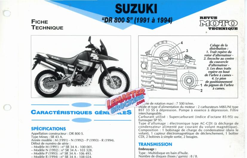 Jante Avant Suzuki DR 800 S SR42B – 1990 – Occasion – Japon