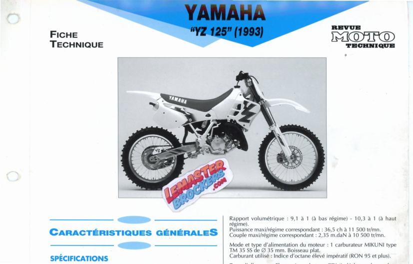 fiche-moto-technique-yamaha-yz125-1993