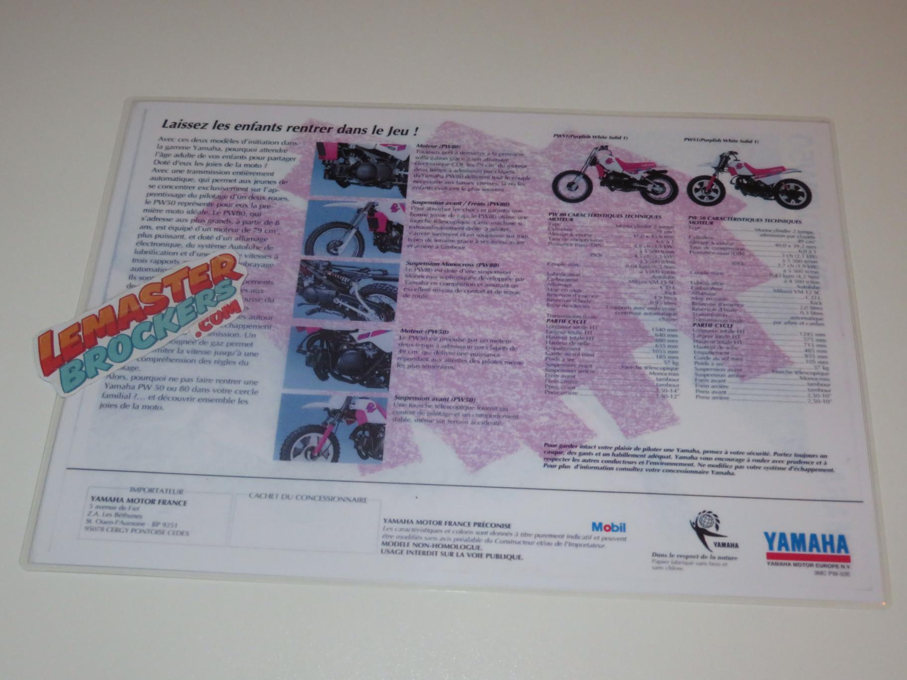 fiche-moto-brochure-yamaha-pw80-pw50-1993