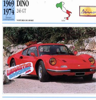 Dino 246 GT 1969-1974 – Fiche technique auto originale Dino Ferrari