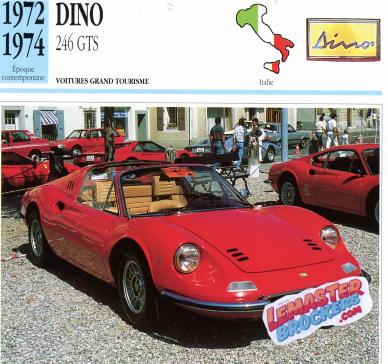 Dino 246 GTS 1972-1974 – Fiche technique auto originale Dino Ferrari