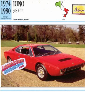 Dino 308 GT4 1974-1980 – Fiche technique auto originale Ferrari V8