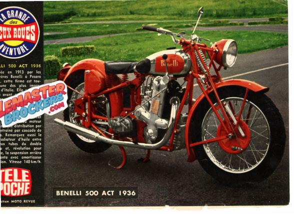fiche moto benelli 500 act 1936