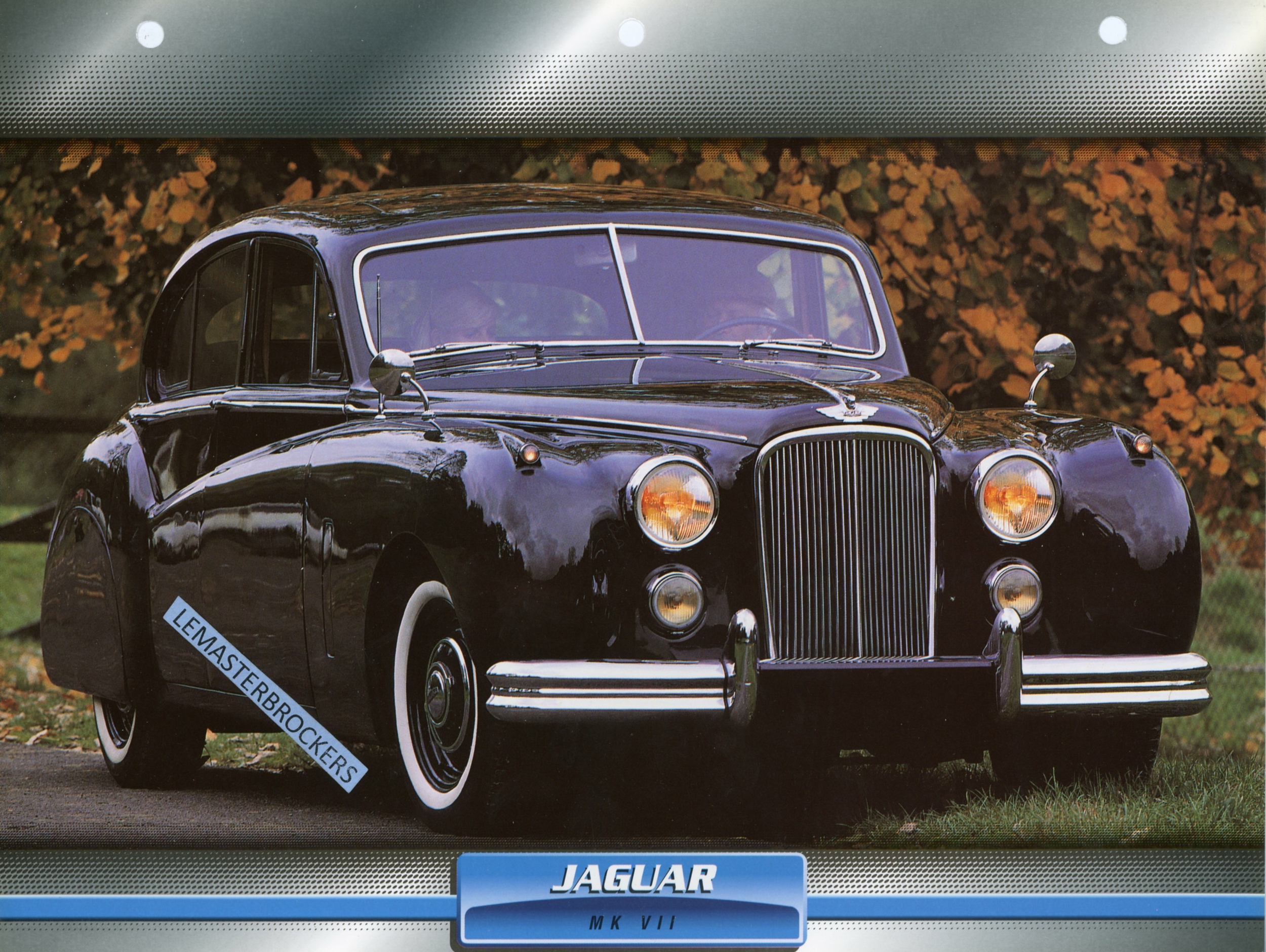 JAGUAR MK VII 1950 - FICHE AUTO ATLAS LITTÉRATURE AUTOMOBILE CARACTÉRISTIQUES TECHNIQUES