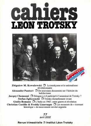 Cahiers Léon Trotsky n° 77 – Revue trimestrielle, avril 2002