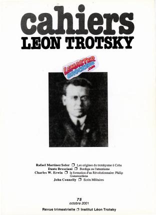 Cahiers Léon Trotsky n° 75 – Revue trimestrielle, octobre 2001