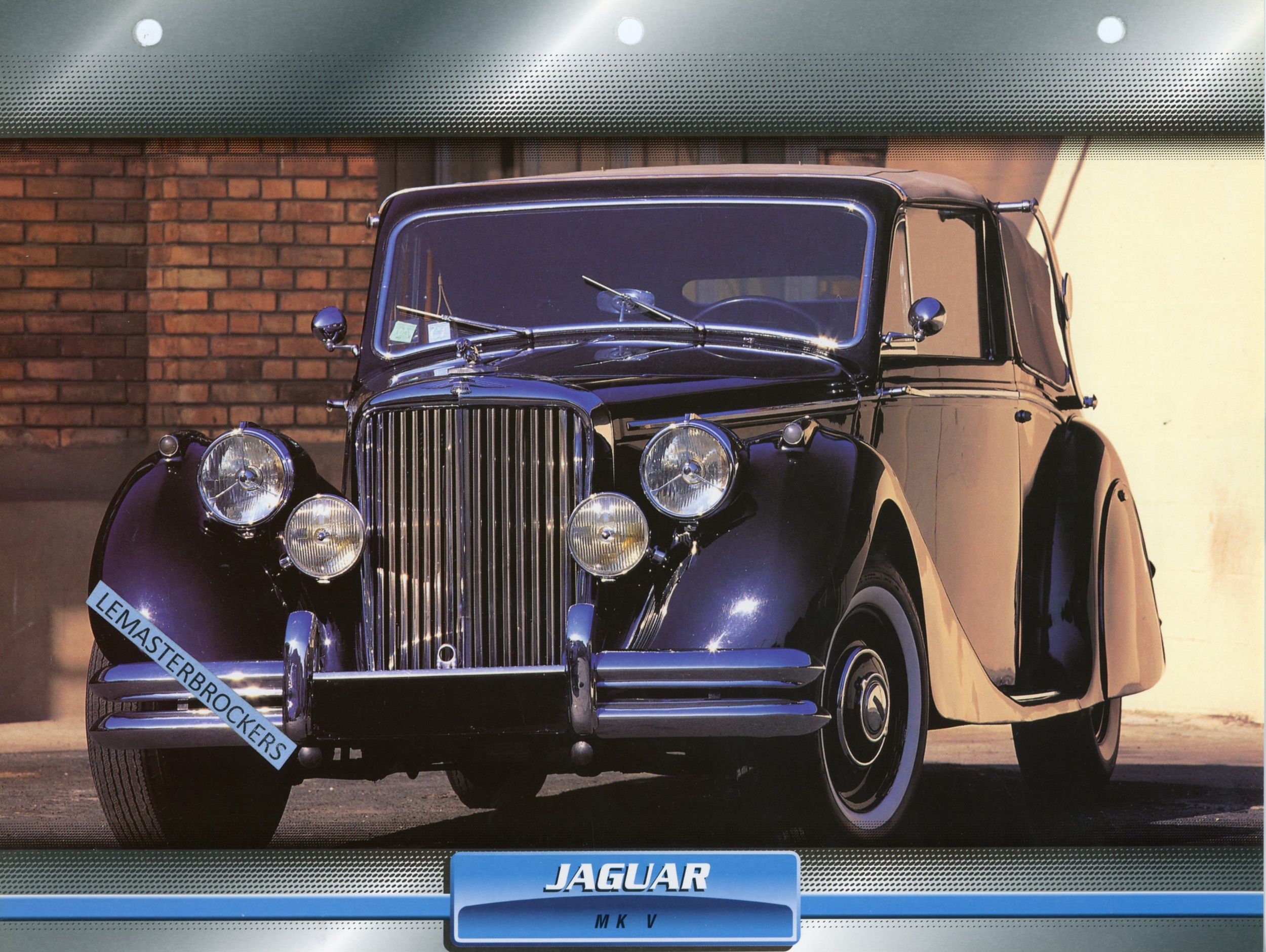 JAGUAR MK V 1948 - FICHE AUTO ATLAS LITTÉRATURE AUTOMOBILE CARACTÉRISTIQUES TECHNIQUES-LEMASTERBROCKERS
