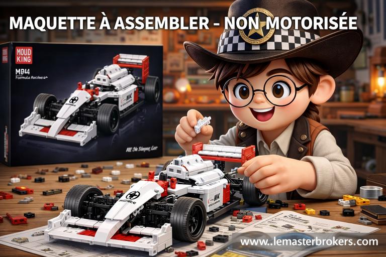 MAQUETTE VOITURE DE COURSE FORMULE MP414 EN BRIQUES TECHNIQUES MOULD KING 10132