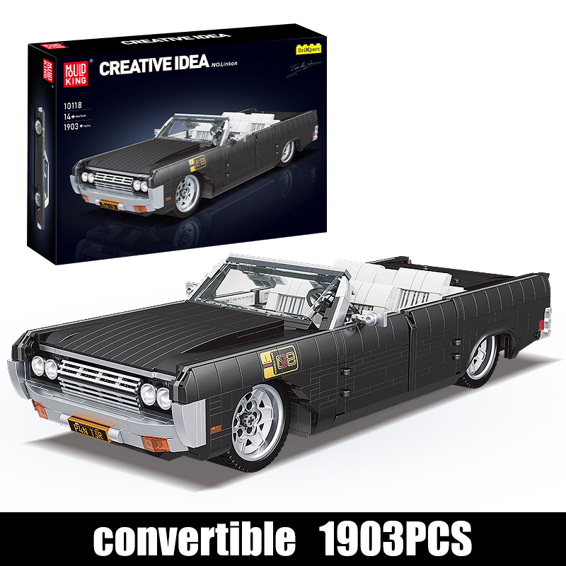 MAQUETTE VOITURE VINTAGE CONTINENTALE 1964 EN BRIQUES TECHNIQUES MOULD KING 10118