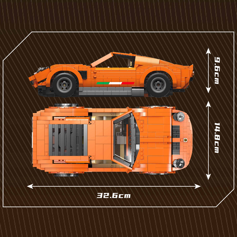 MAQUETTE VOITURE DE SPORT MIRA EN BRIQUES TECHNIQUES MOULD KING
