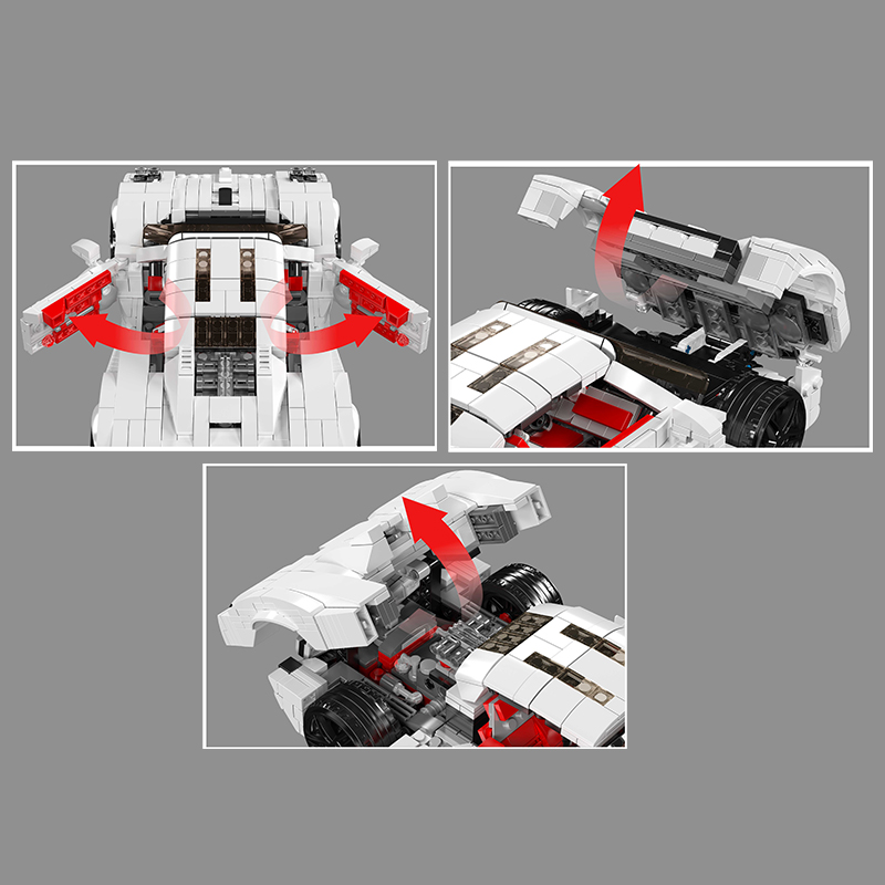MAQUETTE SUPERCAR UTOPIA BLANCHE EN BRIQUES TECHNIQUES MOULD KING 10196