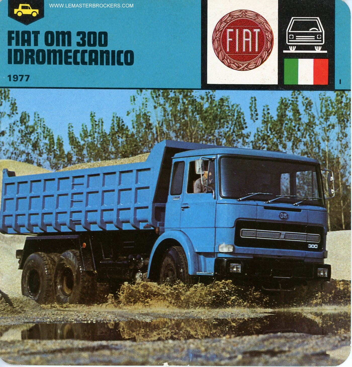 FICHE CAMION FIAT OM 300 IDROMECCANICO-TRCK-CARD