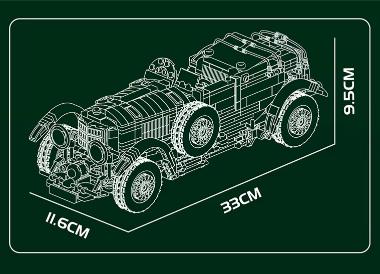 VOITURE RÉTRO ROADSTER DE LUXE ENSEMBLE DE BRIQUES