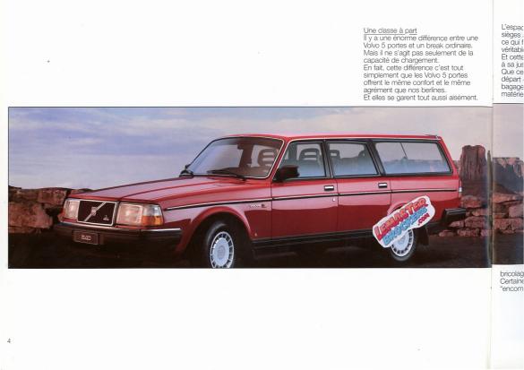 CATALOGUE VOLVO 240 740 760 – 5 PORTES – CATALOGUE PUBLICITAIRE D’ÉPOQUE