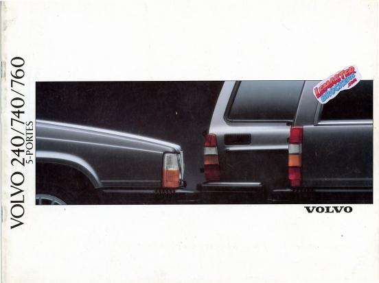 CATALOGUE VOLVO 240 740 760 – 5 PORTES – CATALOGUE PUBLICITAIRE D’ÉPOQUE