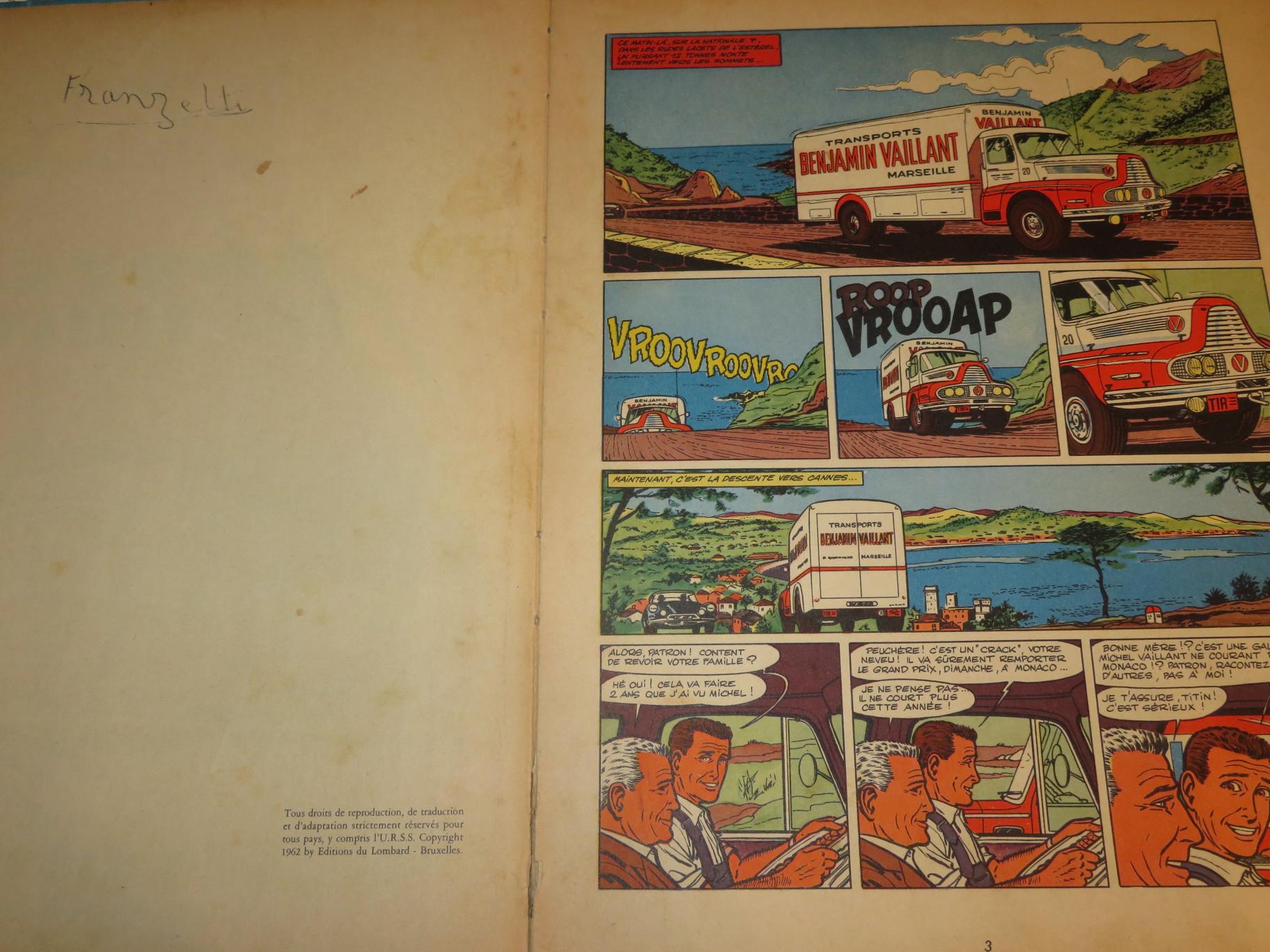 MICHEL VAILLANT ROUTE DE NUIT 1952 JEAN GRATON