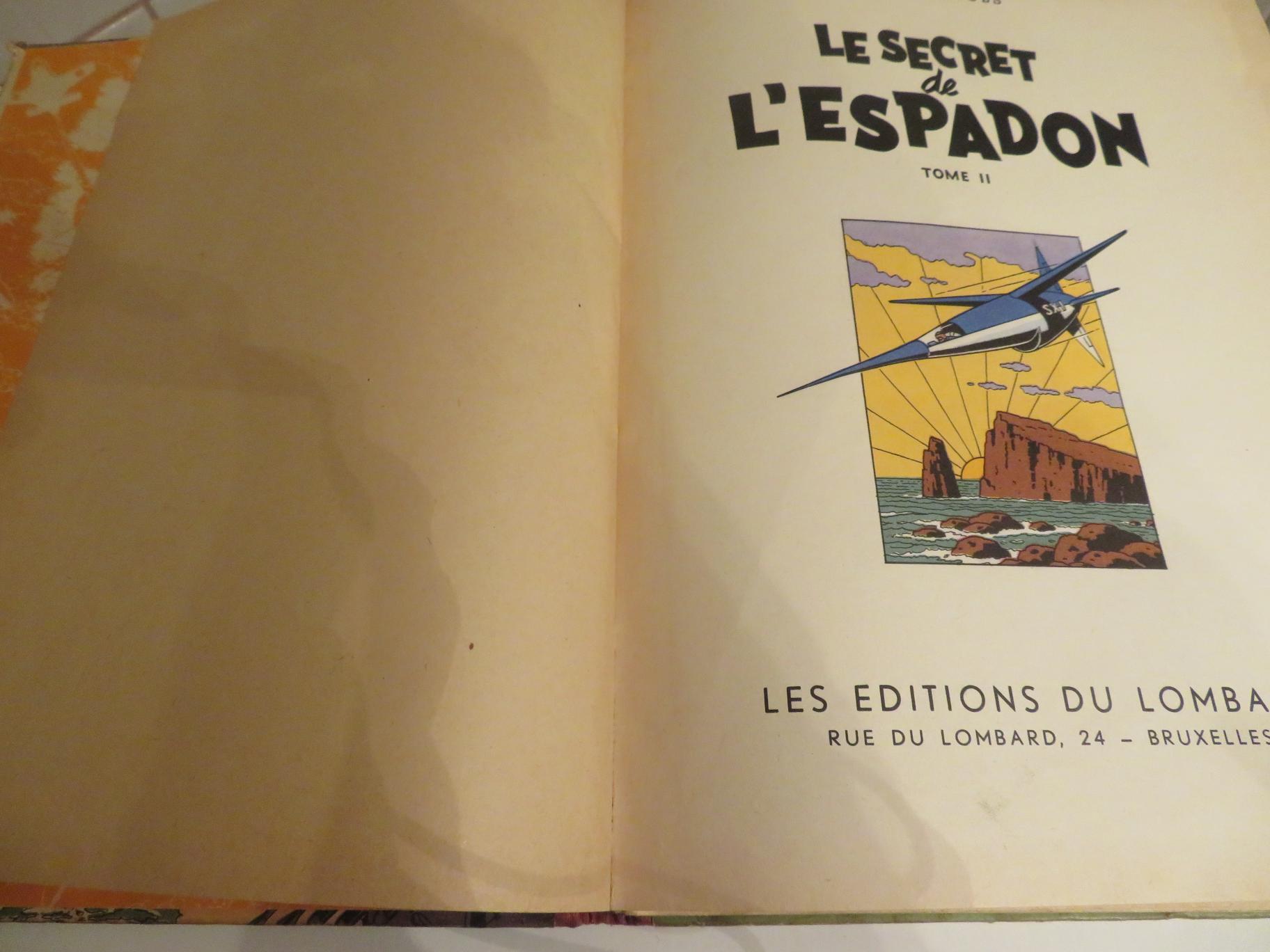 LE SECRET DE L’ESPADON TOME 2 EO 1953 BLAKE ET MORTIMER