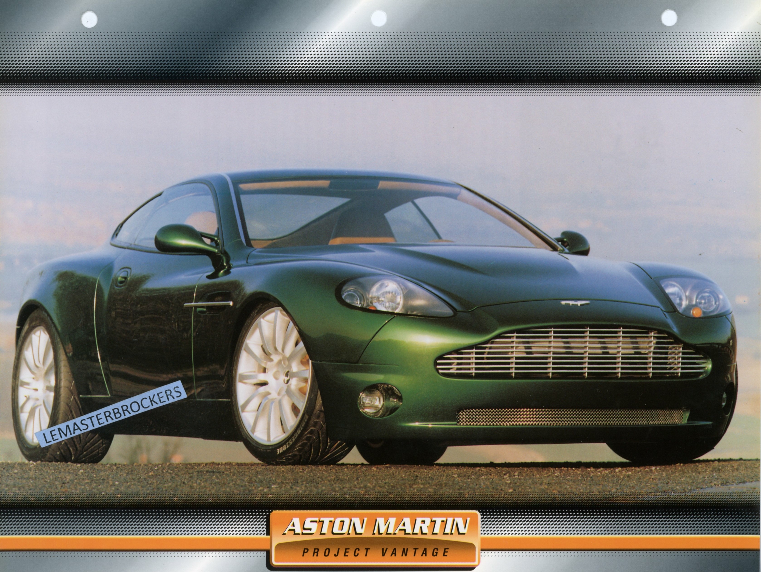ASTON MARTIN PROJET VANTAGE 1997 - FICHE AUTO ATLAS LITTÉRATURE AUTOMOBILE CARACTÉRISTIQUES TECHNIQUES