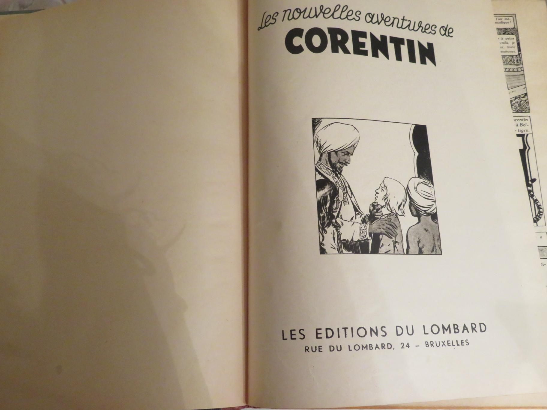 LES NOUVELLES AVENTURES DE CORENTIN EO 1952 – PAUL CUVELIER